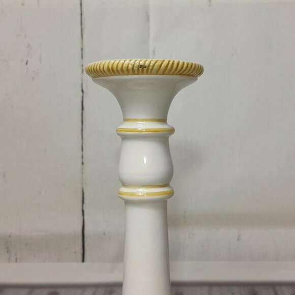 Floral Candle Holders Nora Fenton Made In Italy Set Of 2 Hand Painted Numbered - Picture 7 of 14